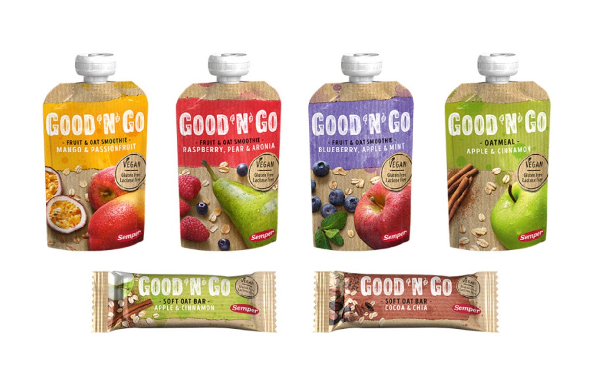 Semperin Good'n'Go: gluteenittomat ja vegaaniset välipalatuotteet